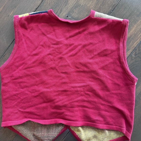Vintage 1080’s Tabi Patchwork Knit Vest - Picture 4 of 4